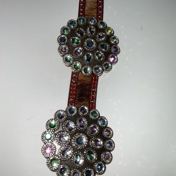 SSM Leather & Rhinestone Belt Size L - Picture 4 of 16